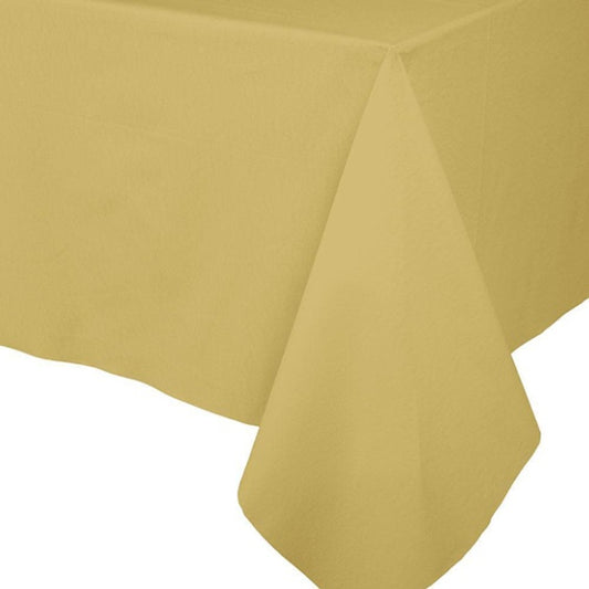 Mantel papel de Lino dorado 244 x 152 cm impermeable, Pack 1 u.