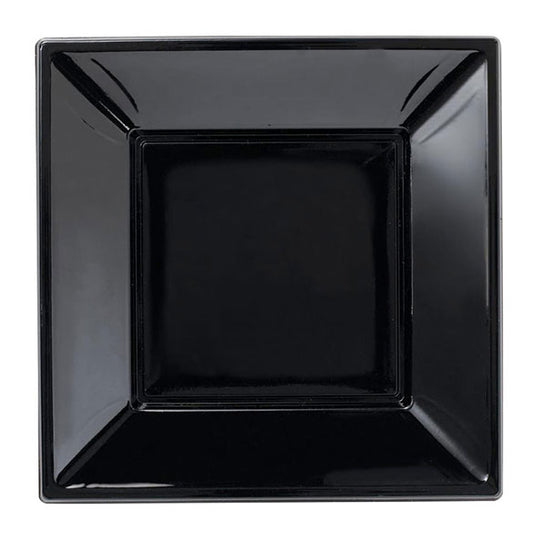 Platos negros 18 x 18 cm, Pack 6 u.