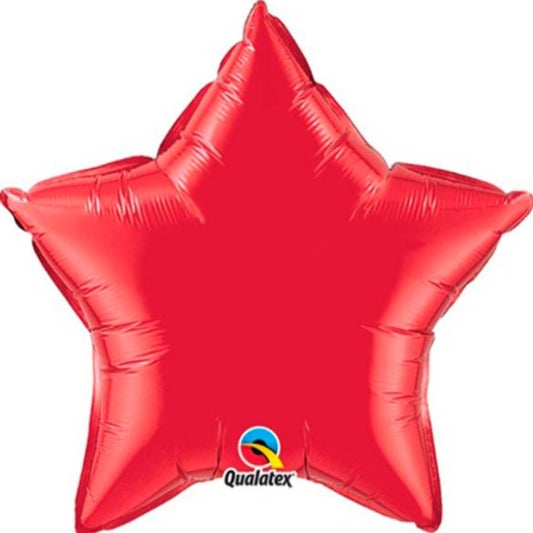 Globo Estrella Roja grande, 90 cm.