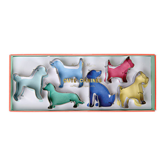 Cortadores de galletas con forma de perros, Set 6 u.