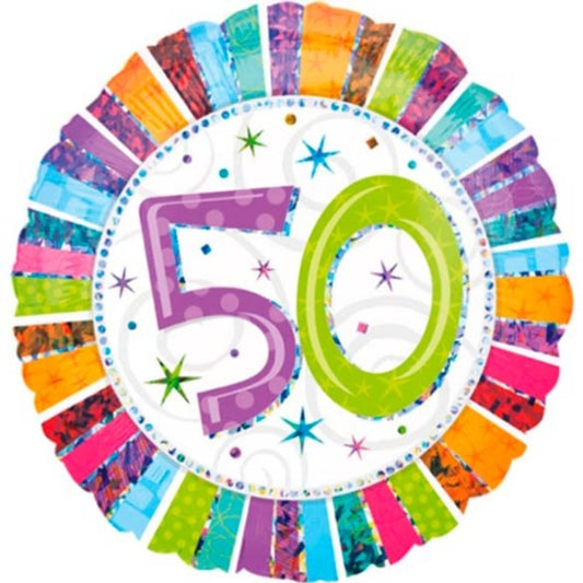 Globo 50 años multicolor
