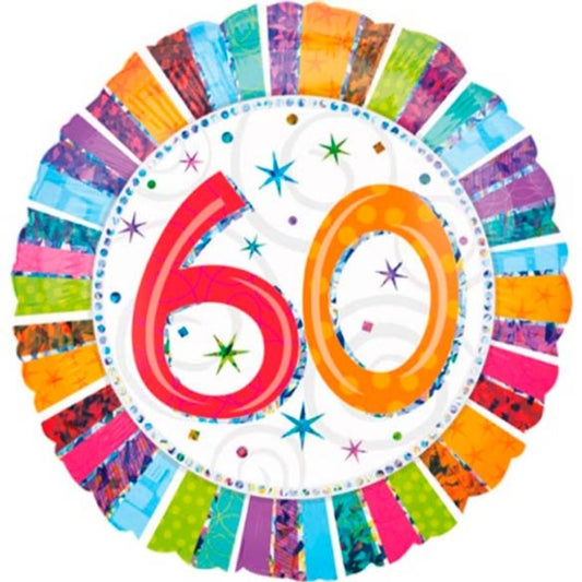 Globo 60 años multicolor
