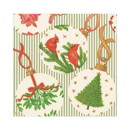 Servilletas Adornos Botánicos Navidad 33 x 33 cm, Pack 20 u.