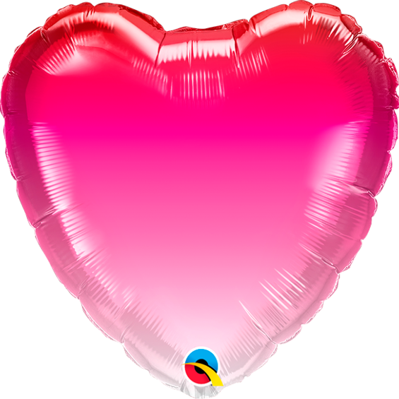 Globo corazón fucsia degradé