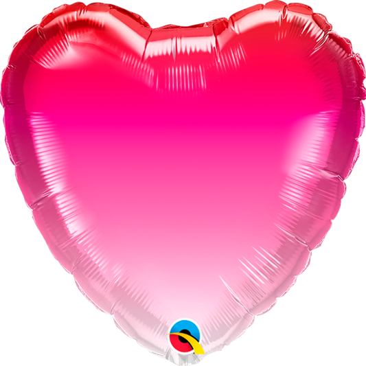 Globo corazón fucsia degradé