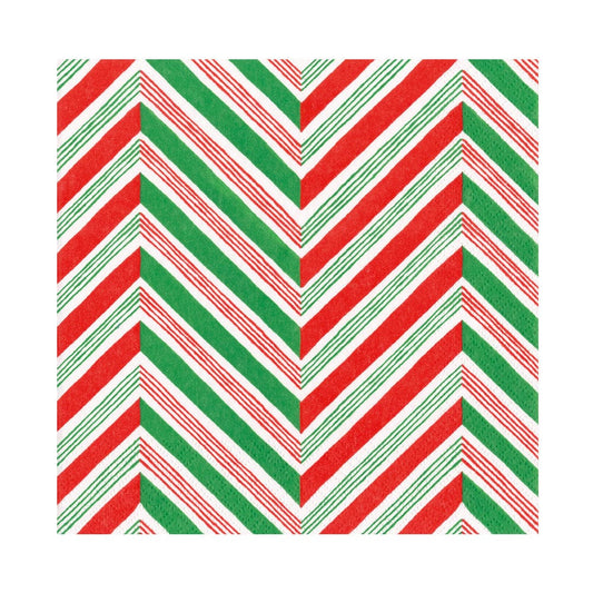 Servilleta zig zag colores Navidad grande- pack 20 uds.