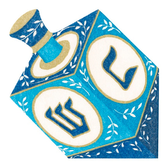 Servilletas modelo trompo Hanukkah 33 x 33 cm, Pack 15 u.