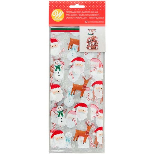 Bolsas modelo Navidad para golosinas y galletas Wilton, Pack 20 u.