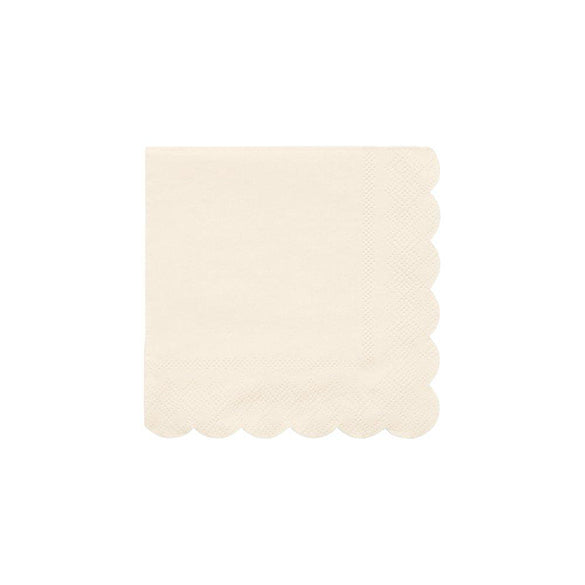 Servilletas color Crema Eco 25 x 25 cm, Pack 20 u.