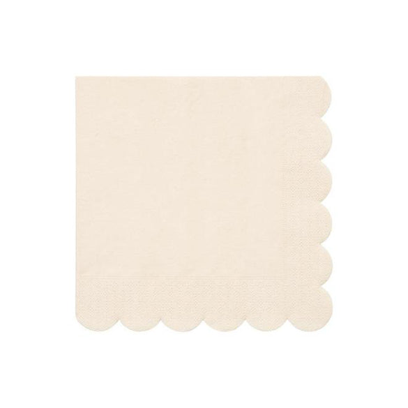 Servilletas color Crema Eco 33 x 33 cm, Pack 20 u.