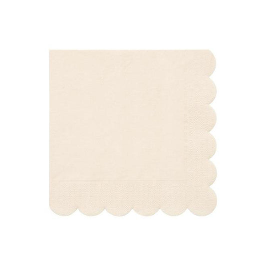 Servilletas color Crema Eco 33 x 33 cm, Pack 20 u.