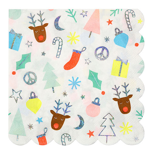 Servilletas Navidad infantil 33 x 33 cm, Pack 16 u.