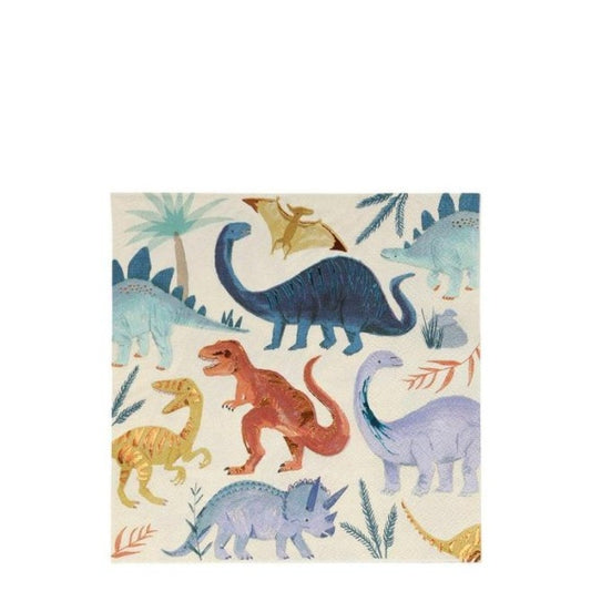 Servilletas Reino Dinosaurios 33 x 33 cm, Pack 16 u.