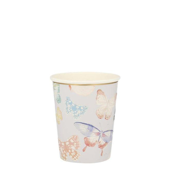 Vasos Mariposas 266 ml, Pack 8 u.