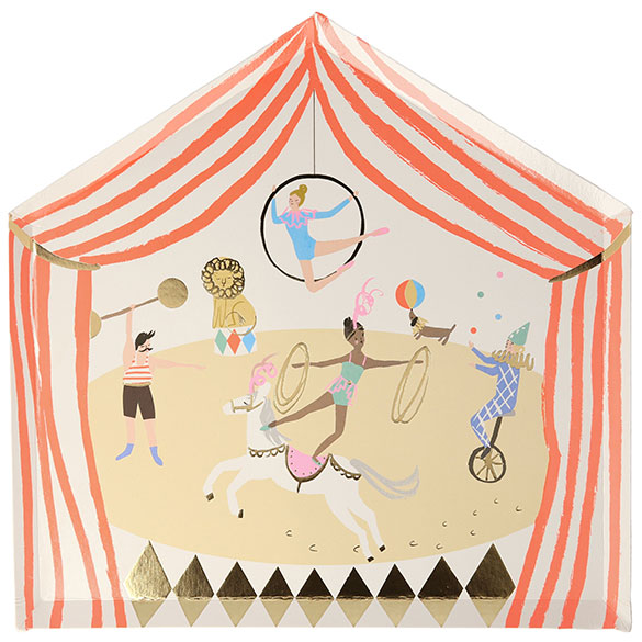 Platos Circus Parade 23 cm, Pack 8 u.