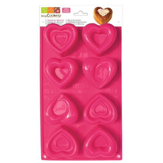 Molde silicona Corazones ScrapCooking