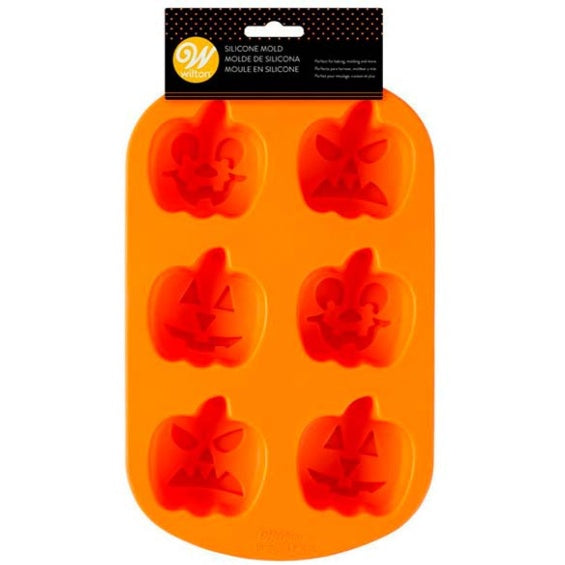 Molde silicona calabazas 6 cavidades, Wilton