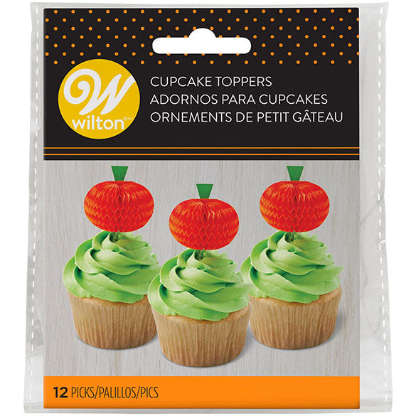 Pinchos decorativos Calabazas Wilton, Pack 12 u.