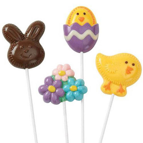 Molde piruletas pascua plástico 4 cavidades, Wilton