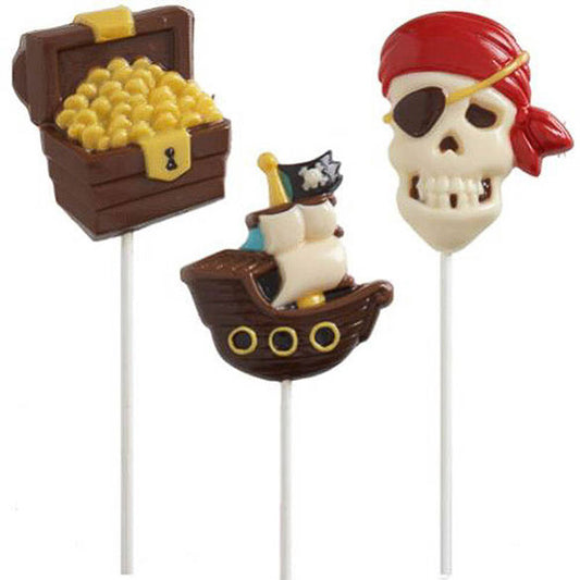 Molde piruletas piratas plástico 3 cavidades, Wilton