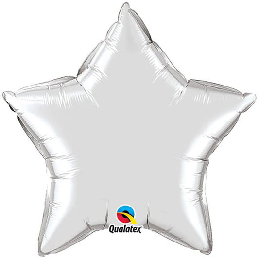 Globo Estrella Plata, 90 cm.