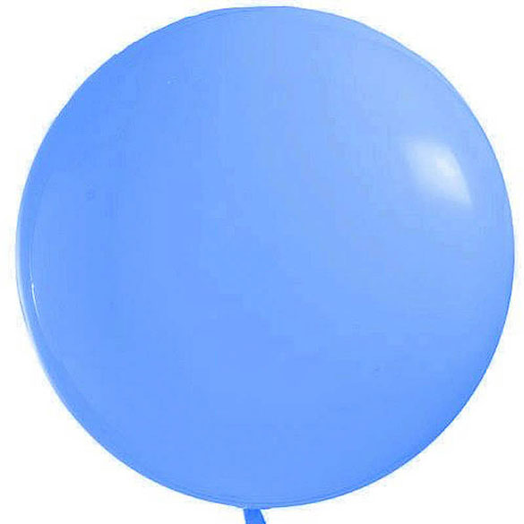 Globo de látex Azul cielo liso 60 cm. 1 unidad