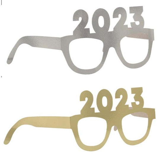 Gafas Año Nuevo 2023 de cartón, Pack 4 u.