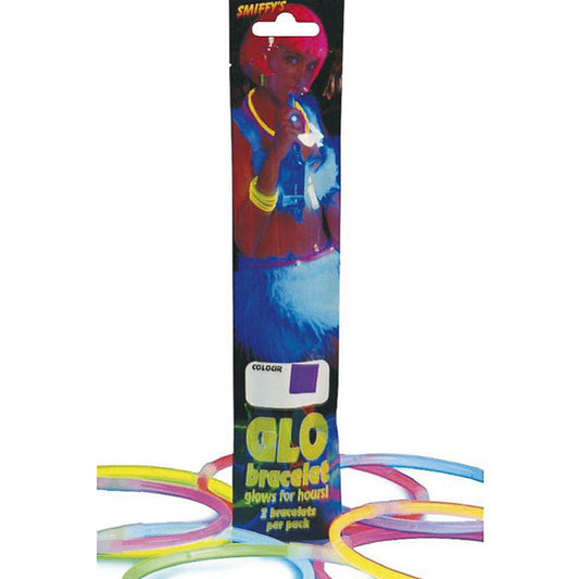 Pulseras luz química brilla en la oscuridad, Pack 2 u.