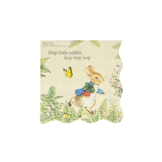 Servilletas Peter Rabbit, 25  x 25 cm, Pack 20 u.