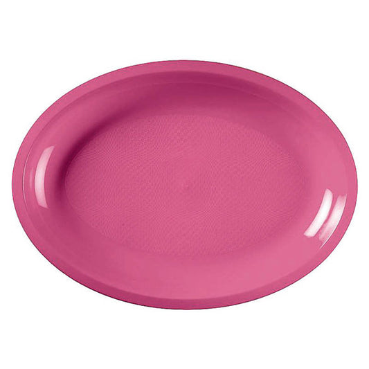 Platos Magenta ovalados 32 x 22 cm, Pack 6 u.