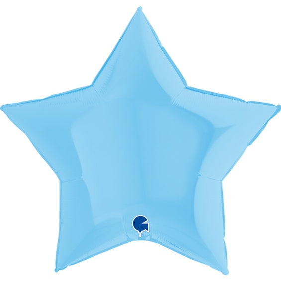 Globo Estrella Celeste mate grande, 90 cm