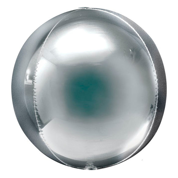 Globo Esfera Orbz Plata Jumbo 53 vx 53 cm.