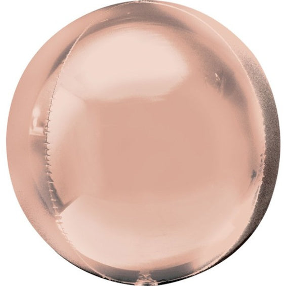 Globo Esfera Orbz Rosa Oro jumbo 53 x 53 cm.