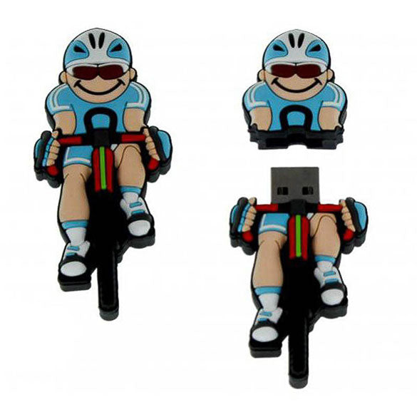 Memoria USB ciclista pedaleando 16GB