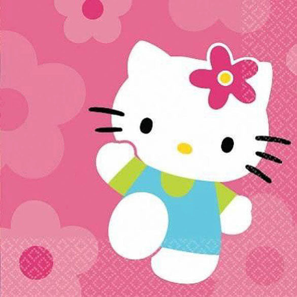 Servilletas Hello Kitty 33 x 33 cm, Pack 24 u.