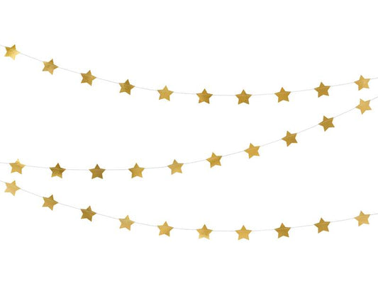 Guirnalda estrellas doradas