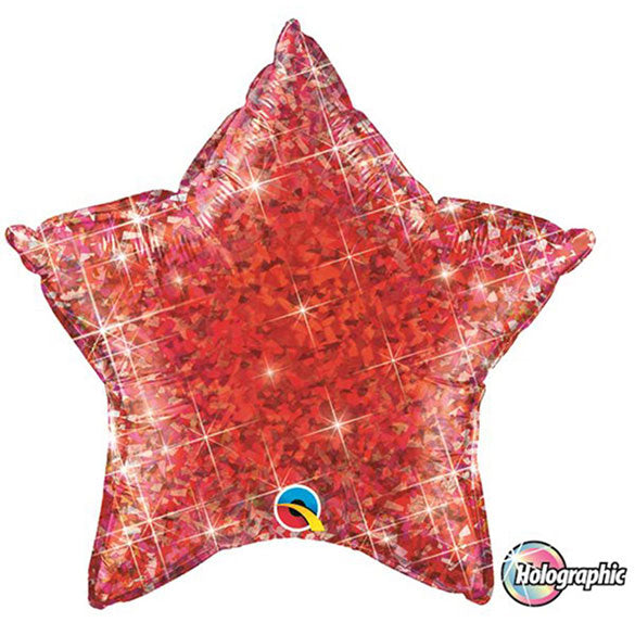 Globo Estrella holográfica Rojo