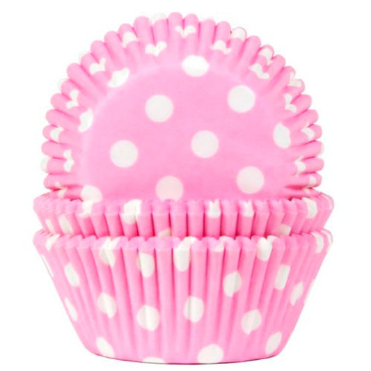 Capsulas cupcakes rosa lunares HM, Pack 50 u.