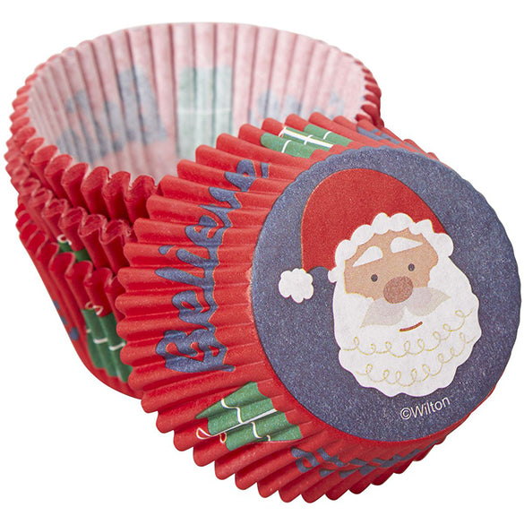 Capsulas cupcakes Papa Noel Wilton, Pack 75 u.