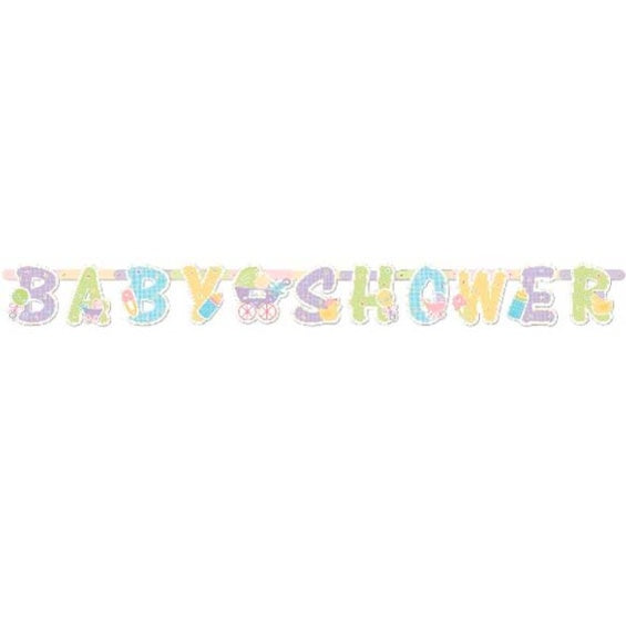 Guirnalda articulada Baby Shower de cartón