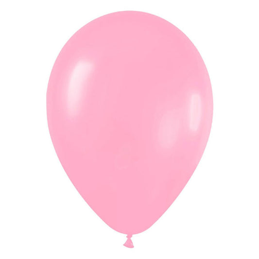 Globos de látex Rosa liso 30 cm. Pack 12 u.