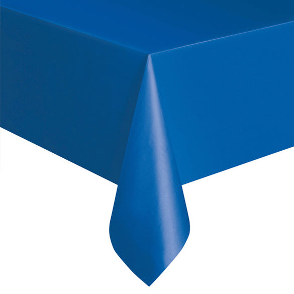 Mantel liso azul 274 x 137 cm impermeable, Pack 1 u.