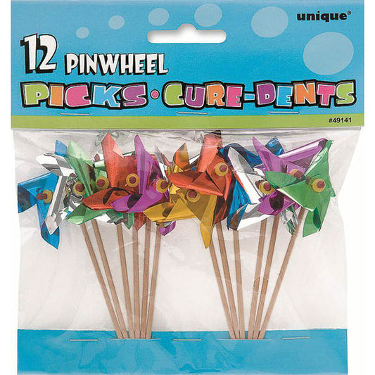 Pinchos decorativos molinillos, Pack 12 u.