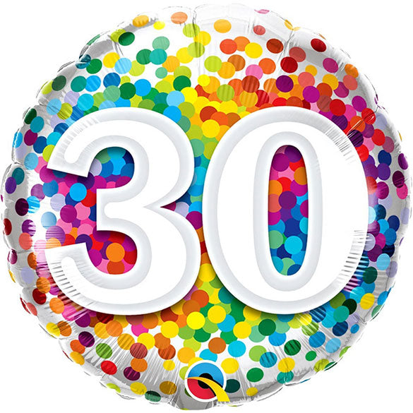 Globo 30 años confeti