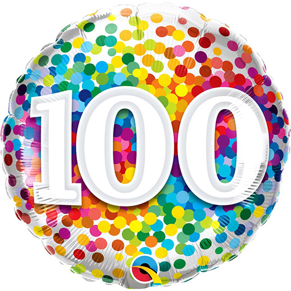 Globo 100 años confeti