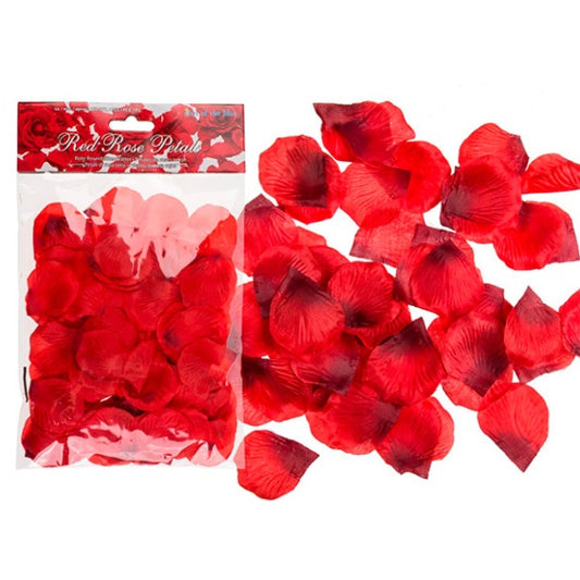 Pétalos de plástico de rosas rojas 150 u.