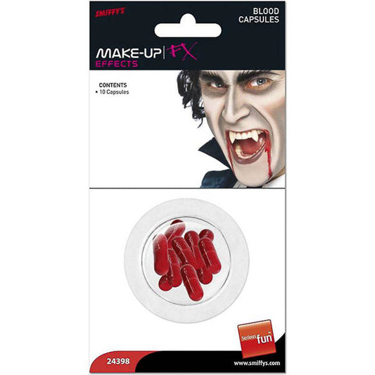 Capsulas de sangre ficticia para Halloween- pack 10 uds.