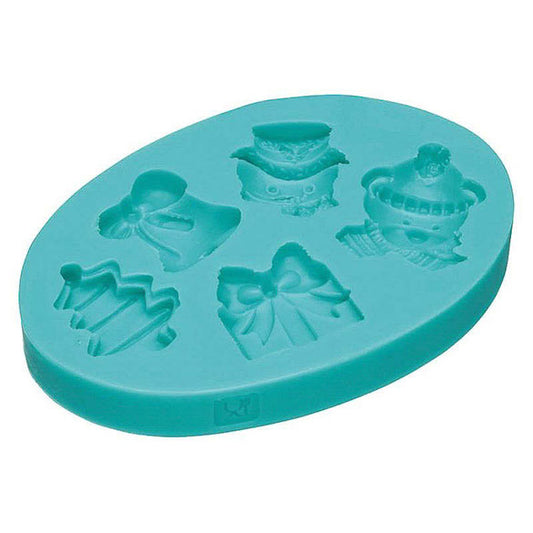 Molde silicona para fondant navideño