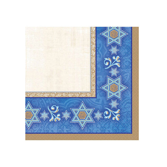 Servilletas estrella 6 puntas 25 x 25 cm, Pack 16 u.