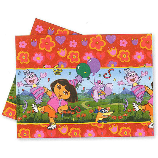 Mantel Dora la Exploradora 180 x 120 cm plástico, Pack 1 u.